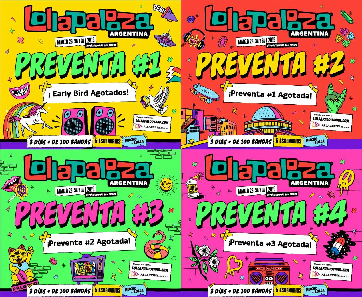 Lollapalooza. Key visuals (El Archivo)